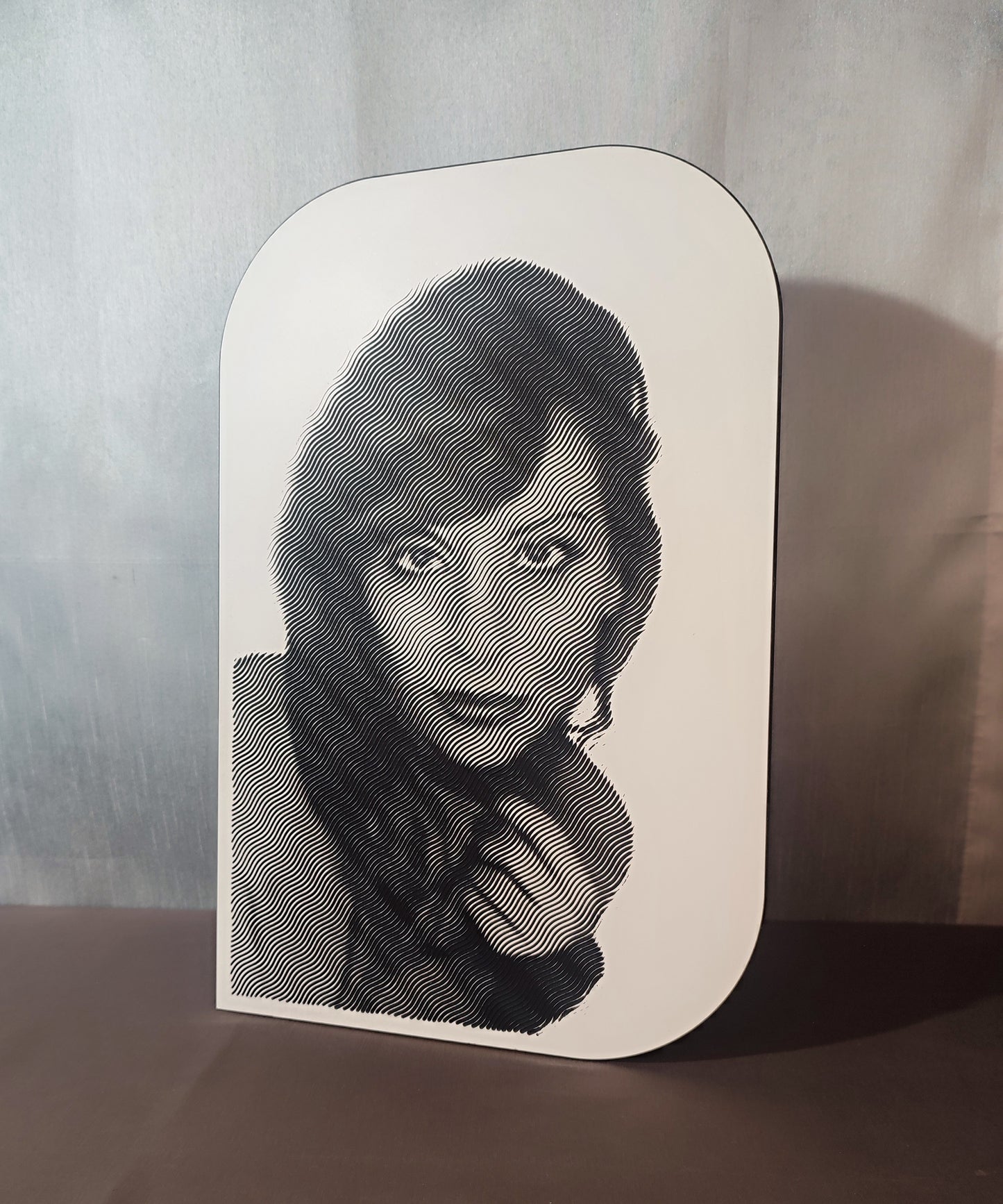 Quadro inciso in bianco e nero, personalizzato. Idea regalo UNICA.