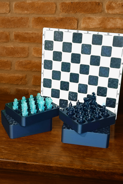 Scacchiera e set di pedine personalizzato