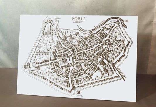 Mappa antica Forlì, ca. 1695