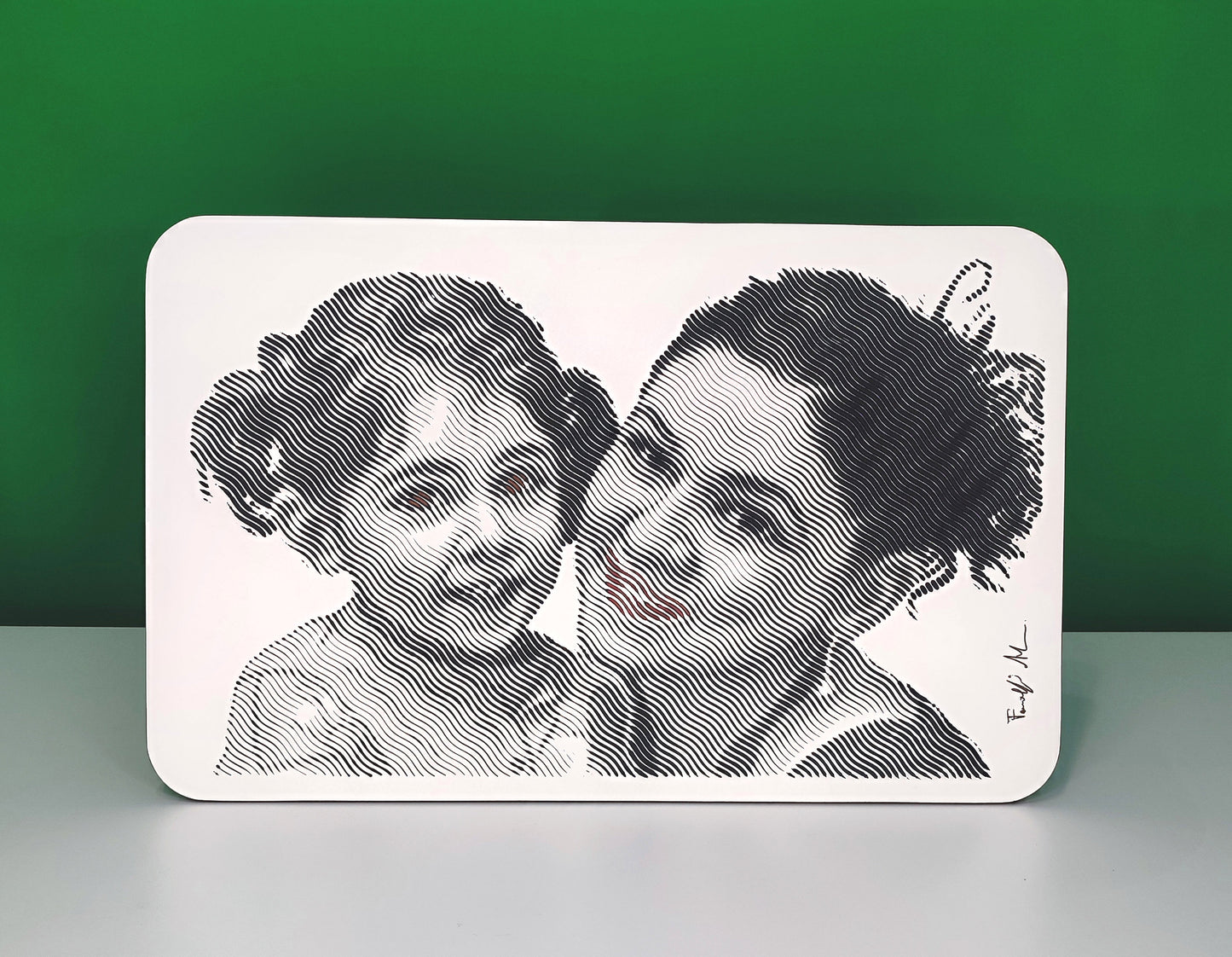 Quadro inciso in bianco e nero, personalizzato. Idea regalo UNICA.