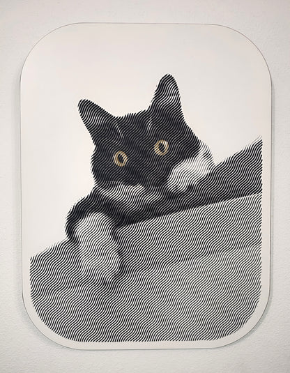 Quadro inciso in bianco e nero, personalizzato. Idea regalo UNICA.